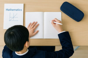 数学を勉強している学生